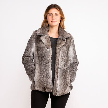 ABRIGO PIEL DE CONEJO MEDIANO