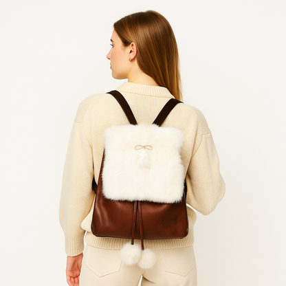 BACKPACK PIEL TAPA CONEJO